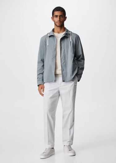 Hooded windbreaker jacket